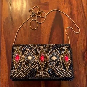 Lord and Taylor beaded clutch/shoulder bag